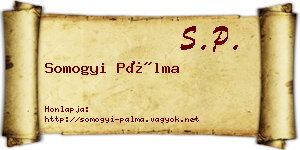 Somogyi Pálma névjegykártya